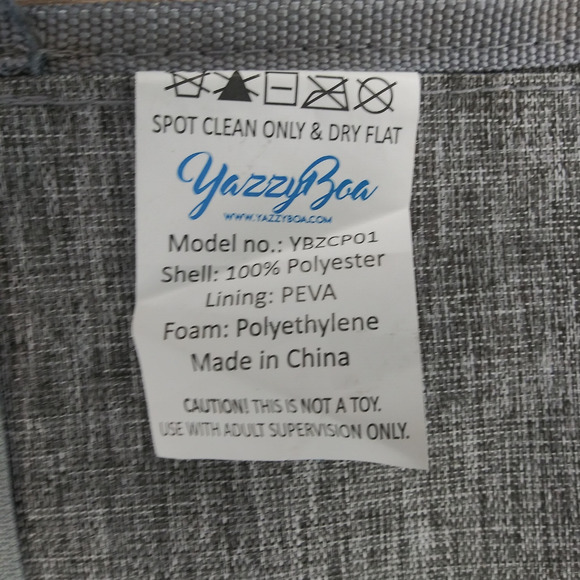 YazzyBoa Heather Gray Portable / Travel Polyester / Foam Baby Changing Pad - Picture 4 of 5